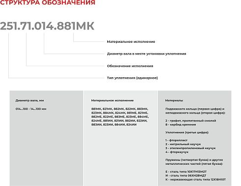 Торцевое уплотнение 251.71.100.884МК в Санкт-Петербурге фото