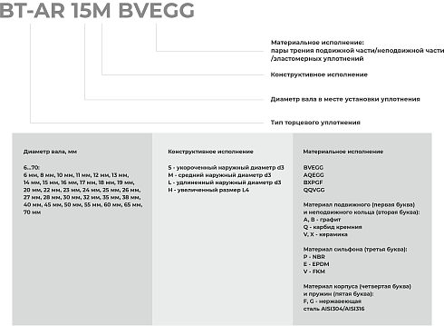 Торцевое уплотнение BT-AR 38 BVEGG в Санкт-Петербурге фото