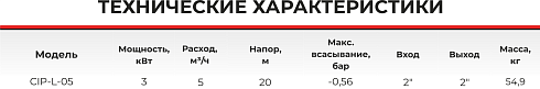 Самовсасывающий насос CIP-L-05-3